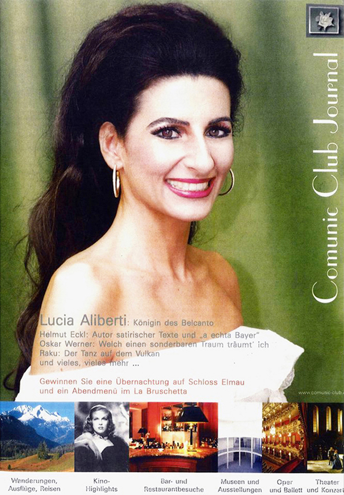 Lucia Aliberti⚘Comunic Club Journal⚘"Konigin des Belcanto"⚘Magazine⚘Cover⚘Portrait⚘Interview⚘:http://www.luciaaliberti.it #luciaaliberti #comunicclubjournal #konigindesbelcanto #magazine #cover #interview #portrait