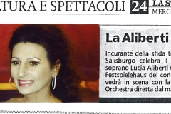 La Stampa Newspaper-Lucia Aliberti-Grosses Festspielhaus-Salzburg-New Year's Concert-Autograph Session:http://www.luciaaliberti.it #luciaaliberti #concert #grossesfestspielhaus #salzburg #newyear'sconcert #autographsession