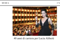 Lucia Aliberti-40 anni di Carriera per Lucia Aliberti-Musica-Magazine:http://www.luciaaliberti.it #luciaaliberti #musica #magazine