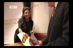 Lucia Aliberti-Gewandhaus Hall-Leipzig-Concert-Deutsche Welle TV Production-Autograph Session-Photo taken from the TV-Wolford Fashion-:http://www.luciaaliberti.it #luciaaliberti #gewandhaushall #leipzig #concert #deutschewelle #tvinterview #atographsession #wolfordfashion