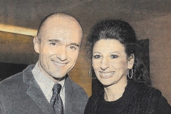 IL GIORNO Newspaper-Lucia Aliberti with the journalist Alfonso Signorini-Milan-Photo taken from the Newspaper:http://www.luciaaliberti.it #luciaaliberti #alfonsosignorini #milan #specialparty #ilgiorno #newpaper