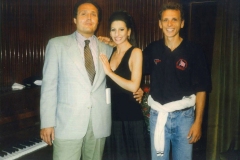 Aliphoto-Lucia Aliberti with Luca Targetti and the famous Rowing Champion her Brother Antonello-Lucia di Lammermoor-Teatro alla Scala-Milan-Dressing Room:http://www.luciaaliberti.it #luciaaliberti #antonelloaliberti #lucatargetti #luciadilammermoor #teatroallascala #milan