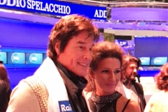 Aliphoto-Lucia Aliberti with the American actor,singer and songwriter Ronn Moss-TV Show-Porta a Porta-RAI 1-Krizia Fashion:http://www.luciaaliberti.it #luciaaliberti #ronnmoss #portaaporta #rai1 #rome #kriziafashion