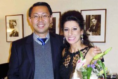 Aliphoto-Lucia Aliberti with the  Chinese journalist Song Wu-Special Gala Concert-Carnegie Hall-New York-Dressing Room-Krizia Fashion:http://www.luciaaliberti.it #luciaaliberti #songwu #carnegiehall #newyork #concert #dressingroom #kriziafashion