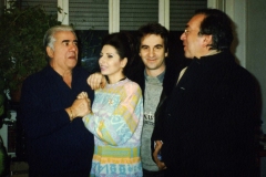 Aliphoto--Lucia Aliberti with the legendary tenor Giuseppe Di Stefano-with the Record Producer Nikos Delisiotti and the French composer and Theater Director Rene Koering-Special Party-Milan:http://www.luciaaliberti.it #luciaaliberti #giuseppedistefano #renekoering #nikosdelisiotti #party #milan