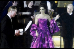 Lucia Aliberti⚘Prince Charles of England made compliments on stage to Lucia Aliberti and the conductor Lawrence Foster⚘Charity Gala Concert⚘Unesco⚘Theatre des Nations⚘Paris⚘Photo taken from the TV News⚘TV Portrait⚘Video⚘Escada Fashion⚘:http://www.luciaaliberti.it #luciaaliberti #princecharlesofengland #lawrencefoster #purcellschoolorchestra #unesco #theatredesnations #paris #specialgalaconcert #tvnews #tvportrait #video #escadafashion