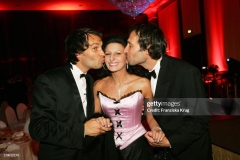 Alexander Klaus Stecher, Lucioa Aliberti, Manfred Stecher At the 6th "Engraver Stammtisch" at the Ritz Carlton in Berlin. (Photo by Franziska Krug/Getty Images)