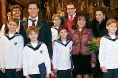 Photo Regine Sixt-Lucia Aliberti with the tenor Michael Schade-the conductor Gerard Wirth-Regine Sixt-the Vienna Boys Choir Wiener Sängerknaben-Christmas Charity Concert-Stephansdom-Vienna-Escada Fashion-TV Portrait-Video:http://www.luciaaliberti.it #luciaaliberti #michaelschade #gerardwirth #reginesixt #stephansdon #vienna #christmasconcert #wienersangerknaben #tvnews #tvportrait #escadafashion