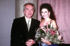 Photo Silvije Hum-Lucia Aliberti with the TV director and producer Silvije Hum-Concert-Vatroslav Lisinski Concert Hall-Zagreb-Dressing Room-TV Portrait-La Perla Fashion-:http://www.luciaaliberti.it #luciaaliberti #silvijehum #vatroslavlisinskiconcerthall #zagreb #dressingroom #tvportrait #laperlafashion