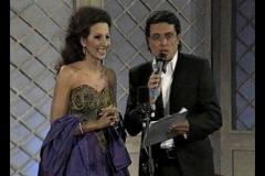 Photo taken from the TV-Lucia Aliberti with the journalist and TV entertainer Salvo La Rosa-Awards Ceremony-Giara D'Argento-Sicily-Live TV Recording-Escada Fashion:http://www.luciaaliberti.it #luciaaliberti #salvolarosa #giaradargento #awardsceremony #sicily #livetvrecording #escadafashion
