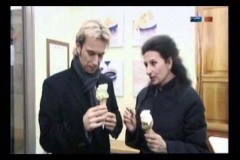 Photo taken from the TV Show-Lucia Aliberti with Florian Silbereisen at Grom,the best ice cream shop in Milan, after the Interview-Winterfest Der Traume-TV Portait:http://www.luciaaliberti.it #luciaaliberti #floriansilbereisen #winterfestdertraume #tvshow #avemaria #schubert #escadafashion