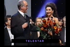 Photo taken from the TV Show-Lucia Aliberti with the German entertainer and television producer Alfred Biolek-Kölner Philharmonie-Köln-Special Gala Concert-Telestar-Live TV Production-On Stage-La Perla Fashion:http://www.luciaaliberti.it #luciaaliberti #alfredbiolek #kölnerphilharmonie #köln #specialgalaconcert #telestar #tvproduction #livetvrecording #onstage #laperlafashion