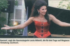 Nordbayerischer Kurier-Photo Lammel-Lucia Aliberti-Hotel Jagdschloss Thiergarten-Special Event-Bayreuth:http://www.luciaaliberti.it #luciaalibert #hoteljagdschlossthiergarten #specialevent #bayreuth #onstage #escadafashion