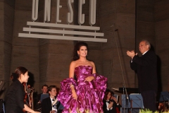 Photo Unesco-Paris-Lucia Aliberti with the conductor Lawrence Foster-Special Gala Concert-In Honor of Prince Charles of England-Théâtre des Nations-Paris-Purcell School Orchestra-Unesco-Escada Fashion:http://www.luciaaliberti.it #luciaaliberti #lawrencefoster #théâtredesnations #paris #galaconcert #purcellschoolorchestra #inhonorofprincecharlesofengland #unesco #escadafashion