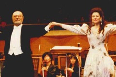 Photo Delta Music GmbH-Lucia Aliberti with the baritone Renato Bruson-Suntory Hall-Tokyo-Opera-La Traviata-Live CD and TV Recording-Concert-On Stage:http://www.luciaaliberti.it #luciaaliberti #peterdvorsky #renatobruson #robertopaternostro #suntoryhall #tokyo #latraviata #opera #livecdrecording #livetvrecording #onstage #hanaemorifashion