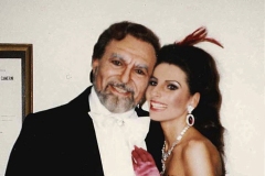 Aliphoto-Lucia Aliberti with the baritone Renato Bruson-Opera-La Traviata-Rome Opera House-Rome-Dressing Room-Makeup Session:http://www.luciaaliberti.it #luciaaliberti #renatobruson #romeoperahouse #rome #opera #latraviata #dressingroom #makeupsession #tvportrait #henningbrockhaus