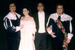 Kranichphoto-Lucia Aliberti with the tenor Alberto Cupido and the conductor Marcello Viotti-Back Stage-Deutsche Oper Berlin-:http://www.luciaaliberti.it #luciaaliberti #albertocupido #marcelloviotti #deutscheoper #berlin #opera #luciadilammermoor #backstage #tvnews #tvportrait