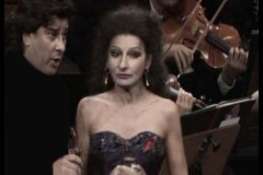 Lucia Aliberti with the Argentine tenor Marcelo Alvarez-Opera-Concert-La Traviata-Deutsche Oper-Berlin-Live TV Recording-Photo taken from the TV-Escada Fashion:http://www.luciaaliberti.it #luciaaliberti #marceloalvarez #deutscheoperberlin #berlin #concert #latraviata #duet #onstage #livetvrecording #escadafashion