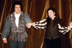 Photo Harri Irmler-Lucia Aliberti with the tenor Franco Bonisolli-Staatsoper Hamburg-Rigoletto-Opera-Hamburg-On Stage:http://www.luciaaliberti.it #luciaaliberti #francobonisolli #staatsoperhamburg #hamburg #opera #rigoletto #onstage #tvnews #tvportrait