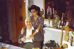 Aliphoto-Lucia AlibertiI with the Italian Art Historian Federico Zeri-Great Friend-Guest in his Home-Museum-Casale-Rome:http://www.luciaaliberti.it #luciaaliberti #federicozeri #casale #rome #friend