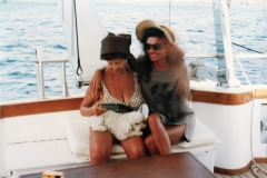 Aliphoto-Lucia Aliberti with her friend Vera Giulini-Porto Cervo-Tour and Lunch on the Boat-Holiday:http://www.luciaaliberti.it #luciaaliberti #veragiulini #portocervo #boat #holiday