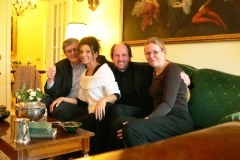 Lucia Aliberti with her Manager Stefan Schmerbeck and the German Businessman and Entrepreneur Dr. Jochen Leonhardt with his wife Christina-Home-Milan-Dinner-Special Event:http://www.luciaaliberti.it #luciaaliberti #joachimleonhard #stefanschmerbeck #home #milan #dinner #specialevent