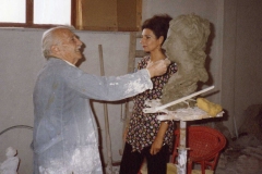 Aliphoto-Lucia Aliberti with the sculptor Salvatore Giordano-Studio-Sculpture-Profile:http://www.luciaaliberti.it #luciaaliberti #salvatoregiordano #sculpture #profile