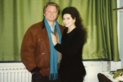 Aliphoto-Lucia Aliberti with the tenor Gosta Winbergh-Deutsche Oper Berlin-Berlin-Concert-Dressing Room:http://www.luciaaliberti.it #luciaaliberti #gostawinbergh #deutscheoperberlin #berlin #concert #tvportrait #dressingroom