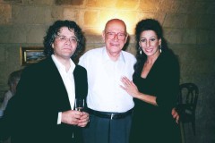 Aliphoto-Lucia Aliberti with the Maltese conductor Brian Schembri and the Maltese tenor Paul Asciak-Special Gala Concert-Teatro Manoel-Malta-Concert to celebrate the Unification of Italy-Official Party of the Maltese Parliament and the Italian Embassy-TV Portrait-Video:http://www.luciaaliberti.it #luciaaliberti #brianschembri #paulasciak #teatromanoel #malta #concert #tvnews #tvportrait #onstage #concerttocelebratetheunifiationofitaly #video #escadafashion