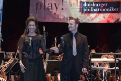 Lucia Aliberti with the Estonian conductor Hendrik Vestmann-Concert-Duisburg-German Tour-Photo taken from the Newspaper-Video:http-//www.luciaaliberti.it #luciaaliberti #hendrikvestmann #duisburg #concert #germantour #tvnews #video #laperlafashion+