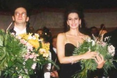 Photo Urs Brodbeck Bank Cial Basel-Lucia Aliberti with the conductor Fabio Luisi-Special Gala Concert-Theater Basel-La Perla Fashion:http://www.luciaaliberti.it #luciaaliberti #dmitrihvorostovsky #fabioluisi #agnesbaltsa #neilshicoff #theaterbasel #basel #specialgalaconcert #italianoperagala #tvnews #tvportrait #laperlafashion