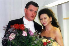 Photo Harry Tchor-Lucia Aliberti with the German conductor Christian Thielemann-Deutsche Oper Berlin-Aids Gala-Berlin-Dressing Room-Escada Fashion:http://www.luciaaliberti.it #luciaaliberti #christianthielemann #deutscheoperberlin #berlin #charityconcert #aidsgala #dressingroom #escadafashion