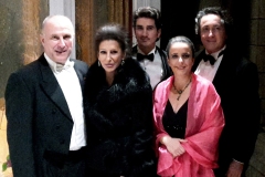 Aliphoto-Lucia Aliberti with the conductor Jean-Louis Dedieu-the tenor Jéremy Duffau-the soprano Aude Fabre-the baritone Bernard Imber-Charity Gala Concert-Saint Nicholas Cathedral-Montecarlo-Dressing Room-Escada Fashion:http://www.luciaaliberti.it #luciaaliberti #audefabre #jeanlouisdedieu #jeremyduffau #bernardimber #saintnicholascathedral #montecarlo #charitygalaconcert #escadafashion #dressingroom #tvnews