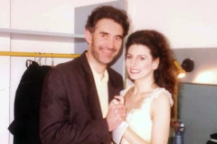Aliphoto-Lucia Aliberti with the French stage director Jean-Louis Pichon-Opera-Il Pirata-Saint Etienne Opera-Dressing Room:http://www.luciaaliberti.it #luciaaliberti #jeanlouispichon #saintetienneoperahouse #ilpirata #opera #dressingroom