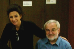 Aliphoto-Lucia Aliberti with the conductor Frantisek Drs-Prag-Concert-Rehearsals-Photo taken from the Video:http://www.luciaaliberti.it #luciaaliberti #frantisekdrs #prag #concert #rehearsals #video+