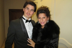 Aliphoto-Lucia Aliberti with the French tenor Jéremy Duffau-Charity Gala Concert-Cathédrale Notre-Dame-Immaculée-Monte Carlo-Dressing Room-Escada Fashion:http://www.luciaaliberti.it #luciaaliberti #jeremy duffau #cathédralenotredameimmaculée #montecarlo #charitygalaconcert #dressingroom #tvportrait #escadafashion
