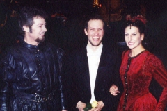 Kranichphoto-Lucia Aliberti with the Austrian tenor Horn Volker and the German conductor Michael Hofstetter-Opera-Anna Bolena-Deutsche Oper Berlin-Berlin-Back Stage:http://www.luciaaliberti.it #luciaaliberti #michaelhofstetter #hornvolker #deutscheoperberlin #berlin #annabolena #opera #backstage #tvportrait