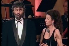 Lucia Aliberti with the tenor and pop singer Andrea Bocelli⚘TV Show⚘”Carreras Gala"⚘Leipzig⚘TV Recording⚘La Traviata⚘Duet⚘On Stage⚘Live TV Recording⚘Photo taken from the TV Show⚘:http://www.luciaaliberti.it #luciaaliberti #andreabocelli #carrerasgala #leipzig #tvshow #latraviata #duet #onstage #livetvrecording #laperlafashion