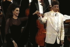 Lucia Aliberti with the Croatian conductor Loris Voltolini-Ljubljana Festival-Slovenia Summer Fest-Ljubljana-Concert-Live TV Recording-On Stage-Photo taken from the TV-Video:http://www.luciaaliberti.it #luciaaliberti #lorisvoltolini #ljubljanafestival #ljubljana #sloveniasummerfest #concert #livetvrecording #onstage #tvnews #laperlafashion