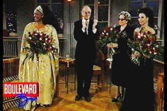 Lucia Aliberti with the sopranos Gessye Norman and Martha Modl and the moderator Alfred Biolek⚘TV Show"⚘Mythos Primadonna⚘"Drei Opernstars"⚘"Boulevard Bio"⚘Kohl⚘TV Show"⚘Photo taken from the TV Show⚘:http://www.luciaaliberti.it #luciaaliberti #gessyenorman  #marthamodl#alfredbiolek #mythosprimadonna #dreiopernstars #tvshow #boulevardbio #koln #laperlafashion