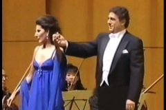 Lucia Aliberti with the Spanish tenor Placido Domingo⚘Special Gala Concert⚘Fukuoka⚘Japan Tour⚘TV Recording⚘On Stage⚘Photo taken from the TV⚘:http://www.luciaaliberti.it #luciaaliberti #placidodomingo #fukuoka #japantour #concert #onstage #tvrecording