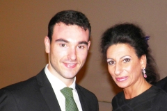 Photo Marco Mannozzi-Lucia Aliberti with the Spanish harpist Josè Antonio Domenè-Concert-Philharmonie Berlin-Berlin-Dressing Room:http://www.luciaaliberti.it #luciaaliberti #josèantoniodomenè #philharmonieberlin #berlin #concert #dressingroom #wolfordfashion