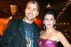 Photo Marco Mannozzi-Lucia Aliberti with the German violinist David Garret-Guests Stars-TV Show-Willkommen bei Carmen Nebel-ZDF Television:http://www.luciaaliberti.it #luciaaliberti #davidgarret #carmennebel #zdftvshow #willkommenbeicarmennebel #escadafashion