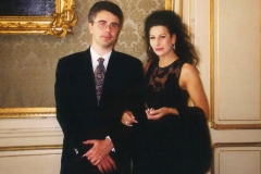 Photo Walter Henisch-Lucia Aliberti with the pianist Fabio Vettraino-Concert-Schonbrunn Palace-Vienna-On Stage-La Perla Fashionhttp://www.luciaaliberti.it #luciaaliberti #fabiovettraino #schonbrunnpalace #vienna #tvportrait #video #laperlafashion