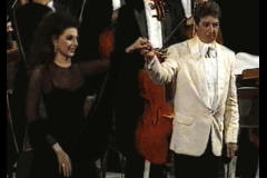 Lucia Aliberti with the Croatian conductor Loris Voltolini-Ljubljana Festival-Slovenia Summer Fest-Ljubljana-Concert-Live TV Recording-On Stage-Photo taken from the TV-La Perla Fashion:http://www.luciaaliberti.it #luciaaliberti #lorisvoltolini #ljubljanafestival #ljubljana #sloveniasummerfest #concert #livetvrecording #onstage #tvnews #laperlafashion