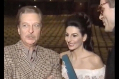 Lucia Aliberti with the legendary Spanish tenor Alfredo Kraus-Interview-Deutsche Oper Berlin-Berlin-On Stage-Opera-Lucia di Lammermoor-Photo taken from the TV Recording:http://www.luciaaliberti.it #luciaaliberti #alfredokraus #marcelloviotti #deutscheoperberlin #berlin #interview #onstage #opera #luciadilammermoor #tvrecording+