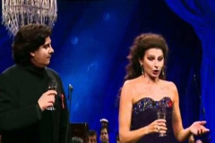 Photo taken from the TV-Lucia Aliberti with the Argentine tenor Marcelo Alvarez-Deutsche Oper Berlin-Berlin-Concert-Opera-La Traviata-Live  TV Recording-On Stage:http://www.luciaaliberti.it #luciaaliberti #marceloalvarez #deutscheoperberlin #berlin #concert #latraviata #duet #onstage #livetvrecording #escadafashion