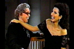 Photo taken from the TV Show-Lucia Aliberti with the German soprano Martha Modl-TV Show-Mythos Primadonna-Drei Opernstars-Boulevard Bio-Kohl-TV Show:http://www.luciaaliberti.it #luciaaliberti #marthamodl #alfredbiolek #mythosprimadonna #dreiopernstars #tvshow #boulevardbio #koln #laperlafashion