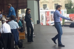 Photo Marco Mannozzi-Lucia Aliberti with the tenor Pavel Kolgatin-Classical Oper Air-Gendarmenmarkt-Berlin-Concert-Sound Check-Rehearsals-Duet Test-On Stage:http://www.luciaaliberti.it #luciaaliberti #pavelkolgatin #classicopenair #gendarmenmarkt #berlin #soundcheck #rehearsals #duettest #onstage