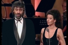 Lucia Aliberti with the tenor Andrea Bocelli⚘TV Show⚘”Carreras Gala"⚘Leipzig⚘Live TV Recording⚘Moderator the German Journalist Axel Bulthaupt⚘On Stage⚘Photo taken from the TV Show⚘:http://www.luciaaliberti.it #luciaaliberti #andreabocelli #carrerasgala #axelbulthaupt #andreabocelli #leipzig #tvshow #livetvrecording #onstage #laperlafashion